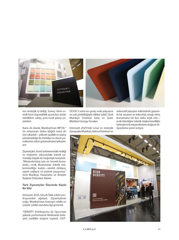 Laminart Dergisi-Dosya:  İnterzum 2025 Fuar Değerlendirmeleri-Münkjö