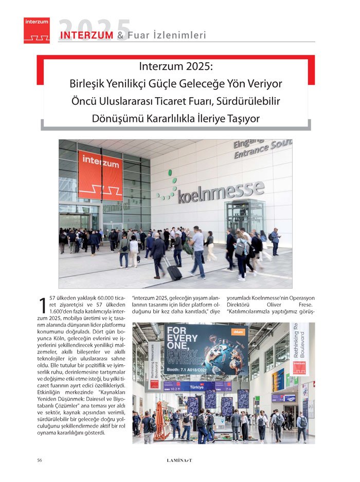 Laminart Dergisi Dosya: İnterzum İzlenimleri 2025
